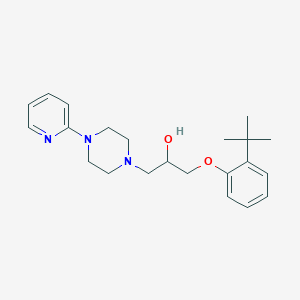 molecular formula C22H31N3O2 B1226285 1-(2-Tert-butylphenoxy)-3-[4-(2-pyridinyl)-1-piperazinyl]-2-propanol 