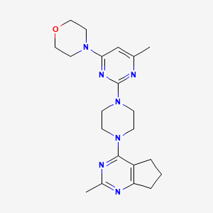 4-[6-methyl-2-(4-{2-methyl-5H,6H,7H-cyclopenta[d]pyrimidin-4-yl}piperazin-1-yl)pyrimidin-4-yl]morpholine