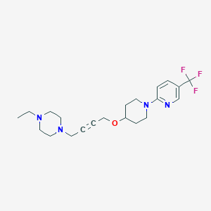 1-Ethyl-4-[4-({1-[5-(trifluoromethyl)pyridin-2-yl]piperidin-4-yl}oxy)but-2-yn-1-yl]piperazine