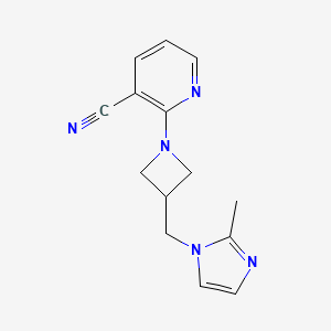 2-{3-[(2-methyl-1H-imidazol-1-yl)methyl]azetidin-1-yl}pyridine-3-carbonitrile