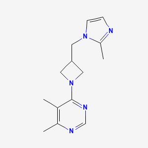 4,5-dimethyl-6-{3-[(2-methyl-1H-imidazol-1-yl)methyl]azetidin-1-yl}pyrimidine