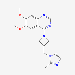 6,7-dimethoxy-4-{3-[(2-methyl-1H-imidazol-1-yl)methyl]azetidin-1-yl}quinazoline