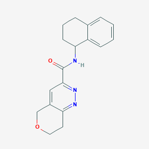 molecular formula C18H19N3O2 B12262975 N-(1,2,3,4-tetrahydronaphthalen-1-yl)-5H,7H,8H-pyrano[4,3-c]pyridazine-3-carboxamide 