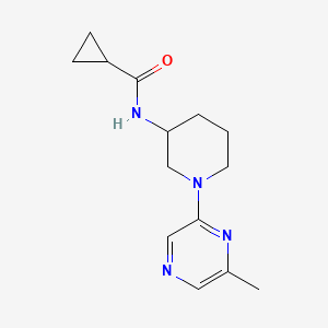 molecular formula C14H20N4O B12262996 N-[1-(6-methylpyrazin-2-yl)piperidin-3-yl]cyclopropanecarboxamide 