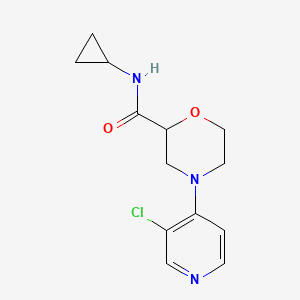 molecular formula C13H16ClN3O2 B12263001 4-(3-chloropyridin-4-yl)-N-cyclopropylmorpholine-2-carboxamide 