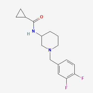 molecular formula C16H20F2N2O B12263023 N-{1-[(3,4-difluorophenyl)methyl]piperidin-3-yl}cyclopropanecarboxamide 