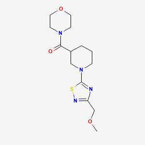 4-{1-[3-(Methoxymethyl)-1,2,4-thiadiazol-5-yl]piperidine-3-carbonyl}morpholine