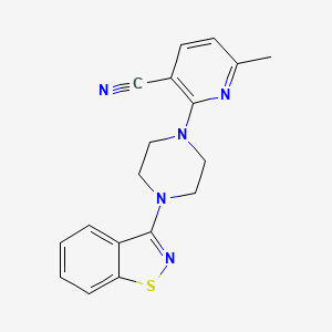 2-[4-(1,2-Benzothiazol-3-yl)piperazin-1-yl]-6-methylpyridine-3-carbonitrile