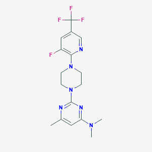 2-{4-[3-fluoro-5-(trifluoromethyl)pyridin-2-yl]piperazin-1-yl}-N,N,6-trimethylpyrimidin-4-amine