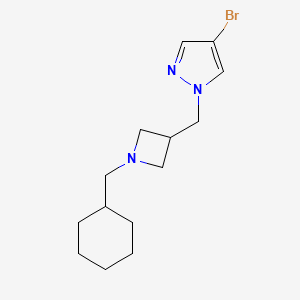 4-bromo-1-{[1-(cyclohexylmethyl)azetidin-3-yl]methyl}-1H-pyrazole