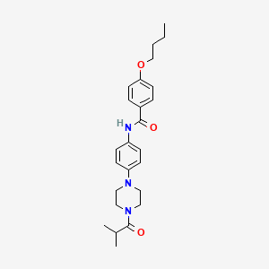 4-butoxy-N-[4-[4-(2-methyl-1-oxopropyl)-1-piperazinyl]phenyl]benzamide