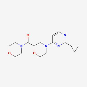 4-(2-Cyclopropylpyrimidin-4-yl)-2-(morpholine-4-carbonyl)morpholine