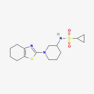 N-[1-(4,5,6,7-tetrahydro-1,3-benzothiazol-2-yl)piperidin-3-yl]cyclopropanesulfonamide