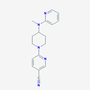 6-{4-[Methyl(pyridin-2-yl)amino]piperidin-1-yl}pyridine-3-carbonitrile