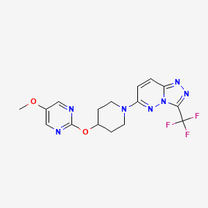 5-Methoxy-2-({1-[3-(trifluoromethyl)-[1,2,4]triazolo[4,3-b]pyridazin-6-yl]piperidin-4-yl}oxy)pyrimidine