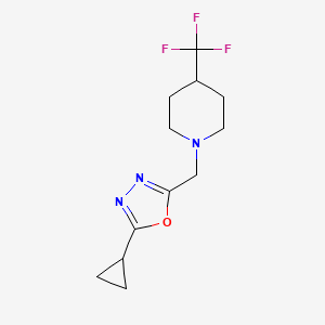 1-[(5-Cyclopropyl-1,3,4-oxadiazol-2-yl)methyl]-4-(trifluoromethyl)piperidine