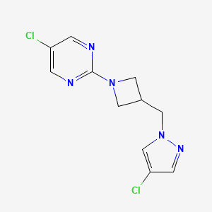 5-chloro-2-{3-[(4-chloro-1H-pyrazol-1-yl)methyl]azetidin-1-yl}pyrimidine