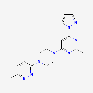 2-methyl-4-[4-(6-methylpyridazin-3-yl)piperazin-1-yl]-6-(1H-pyrazol-1-yl)pyrimidine