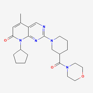 8-cyclopentyl-5-methyl-2-[3-(morpholine-4-carbonyl)piperidin-1-yl]-7H,8H-pyrido[2,3-d]pyrimidin-7-one