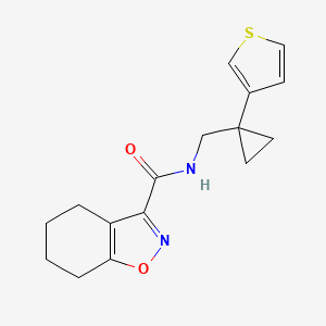 N-{[1-(thiophen-3-yl)cyclopropyl]methyl}-4,5,6,7-tetrahydro-1,2-benzoxazole-3-carboxamide