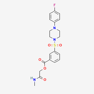 molecular formula C20H22FN3O5S B1226313 3-[[4-(4-Fluorophenyl)-1-piperazinyl]sulfonyl]benzoic acid [2-(methylamino)-2-oxoethyl] ester 