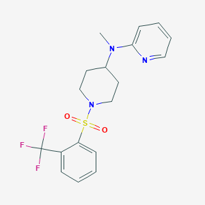 N-methyl-N-{1-[2-(trifluoromethyl)benzenesulfonyl]piperidin-4-yl}pyridin-2-amine