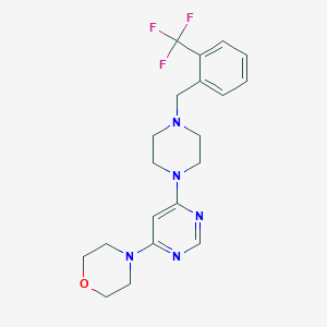 4-[6-(4-{[2-(Trifluoromethyl)phenyl]methyl}piperazin-1-yl)pyrimidin-4-yl]morpholine