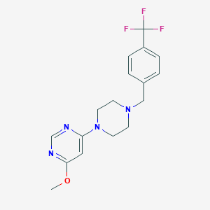 4-Methoxy-6-(4-{[4-(trifluoromethyl)phenyl]methyl}piperazin-1-yl)pyrimidine