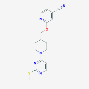 2-({1-[2-(Methylsulfanyl)pyrimidin-4-yl]piperidin-4-yl}methoxy)pyridine-4-carbonitrile