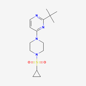 molecular formula C15H24N4O2S B12263171 2-Tert-butyl-4-[4-(cyclopropanesulfonyl)piperazin-1-yl]pyrimidine 