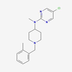 molecular formula C18H23ClN4 B12263182 5-chloro-N-methyl-N-{1-[(2-methylphenyl)methyl]piperidin-4-yl}pyrimidin-2-amine 