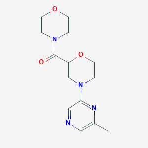 molecular formula C14H20N4O3 B12263203 4-(6-Methylpyrazin-2-yl)-2-(morpholine-4-carbonyl)morpholine 