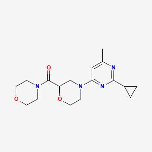 4-(2-Cyclopropyl-6-methylpyrimidin-4-yl)-2-(morpholine-4-carbonyl)morpholine