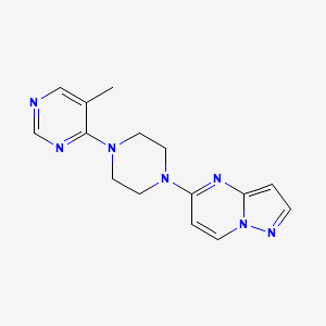 5-Methyl-4-(4-{pyrazolo[1,5-a]pyrimidin-5-yl}piperazin-1-yl)pyrimidine