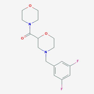 4-[(3,5-Difluorophenyl)methyl]-2-(morpholine-4-carbonyl)morpholine