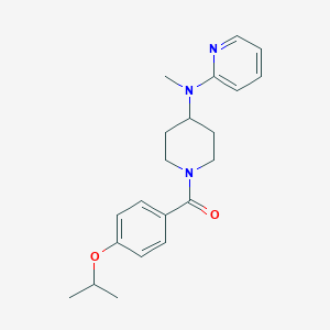 N-methyl-N-{1-[4-(propan-2-yloxy)benzoyl]piperidin-4-yl}pyridin-2-amine