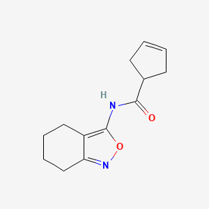 molecular formula C13H16N2O2 B12263250 N-(4,5,6,7-tetrahydro-2,1-benzoxazol-3-yl)cyclopent-3-ene-1-carboxamide 