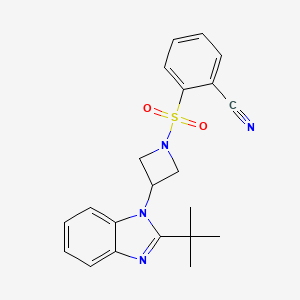 2-{[3-(2-tert-butyl-1H-1,3-benzodiazol-1-yl)azetidin-1-yl]sulfonyl}benzonitrile