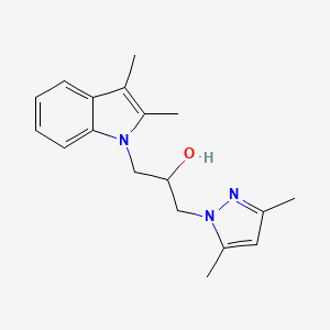 1-(2,3-dimethyl-1H-indol-1-yl)-3-(3,5-dimethyl-1H-pyrazol-1-yl)propan-2-ol