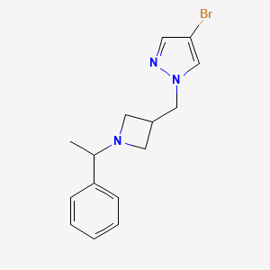 4-bromo-1-{[1-(1-phenylethyl)azetidin-3-yl]methyl}-1H-pyrazole