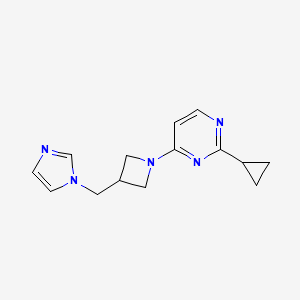 2-cyclopropyl-4-{3-[(1H-imidazol-1-yl)methyl]azetidin-1-yl}pyrimidine