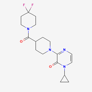 1-Cyclopropyl-3-[4-(4,4-difluoropiperidine-1-carbonyl)piperidin-1-yl]-1,2-dihydropyrazin-2-one