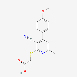 2-{[3-Cyano-4-(4-methoxyphenyl)-6-methylpyridin-2-yl]sulfanyl}acetic acid