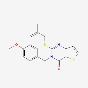 3-[(4-methoxyphenyl)methyl]-2-[(2-methylprop-2-en-1-yl)sulfanyl]-3H,4H-thieno[3,2-d]pyrimidin-4-one