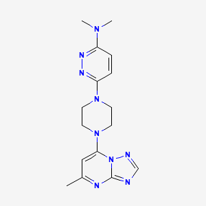 N,N-dimethyl-6-(4-{5-methyl-[1,2,4]triazolo[1,5-a]pyrimidin-7-yl}piperazin-1-yl)pyridazin-3-amine