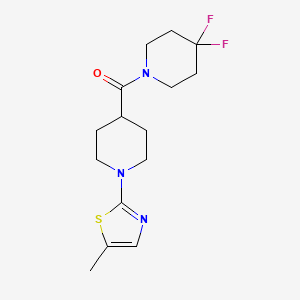 4-(4,4-Difluoropiperidine-1-carbonyl)-1-(5-methyl-1,3-thiazol-2-yl)piperidine