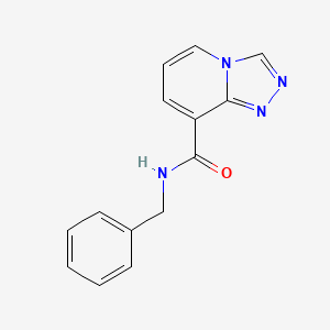 molecular formula C14H12N4O B12263316 N-benzyl-[1,2,4]triazolo[4,3-a]pyridine-8-carboxamide 