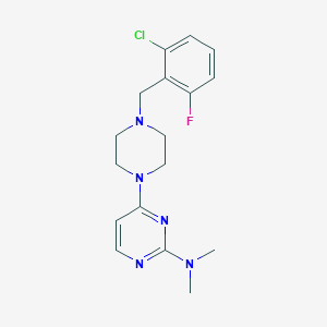 4-{4-[(2-chloro-6-fluorophenyl)methyl]piperazin-1-yl}-N,N-dimethylpyrimidin-2-amine