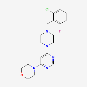 4-(6-{4-[(2-Chloro-6-fluorophenyl)methyl]piperazin-1-yl}pyrimidin-4-yl)morpholine