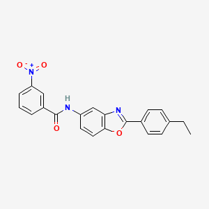 molecular formula C22H17N3O4 B1226333 N-[2-(4-乙基苯基)-1,3-苯并噁唑-5-基]-3-硝基苯甲酰胺 